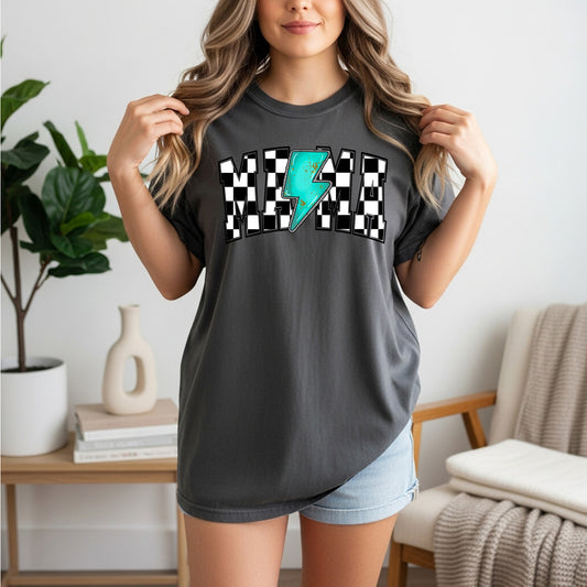 Checkered Mama Bolt Tee