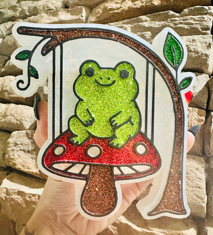 Frog on a Swing Car Freshie