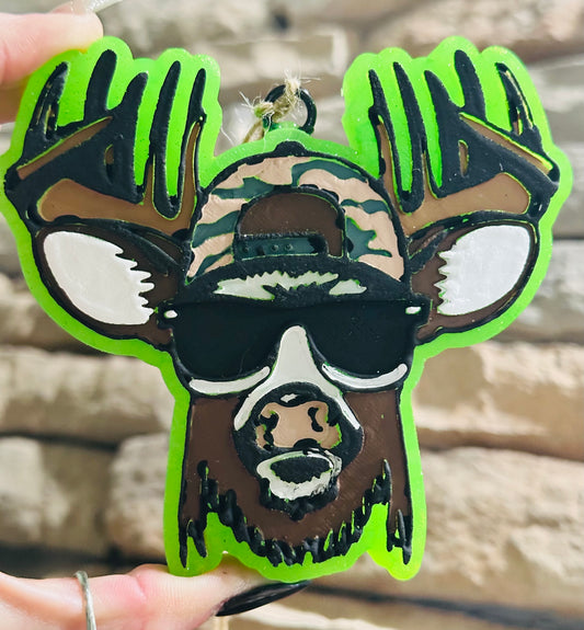 Deer in Camo Car Freshie