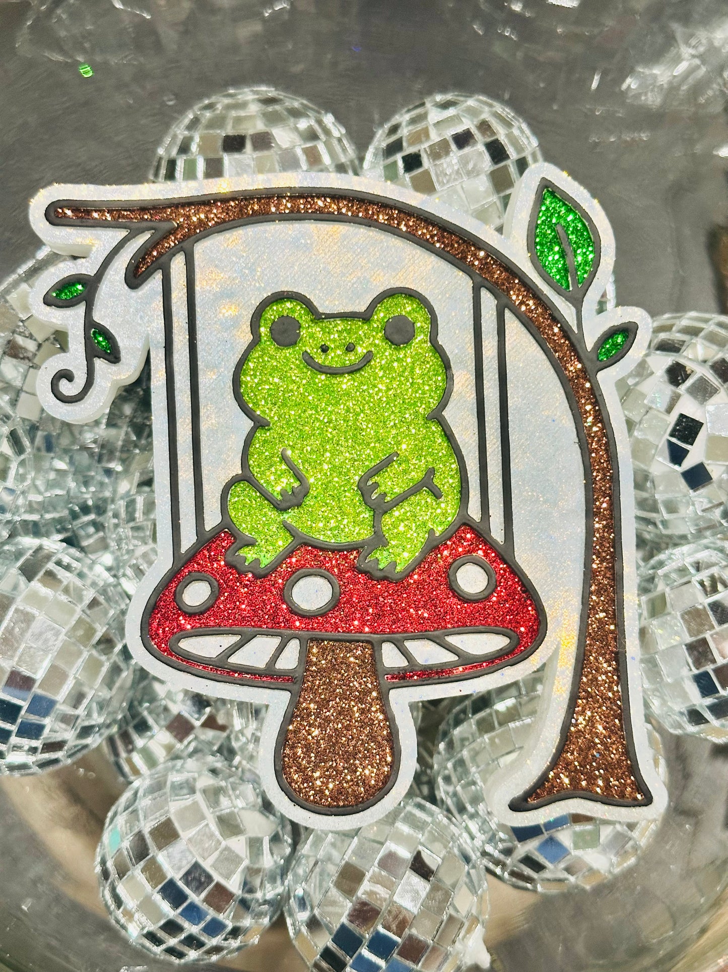Frog on a Swing Car Freshie