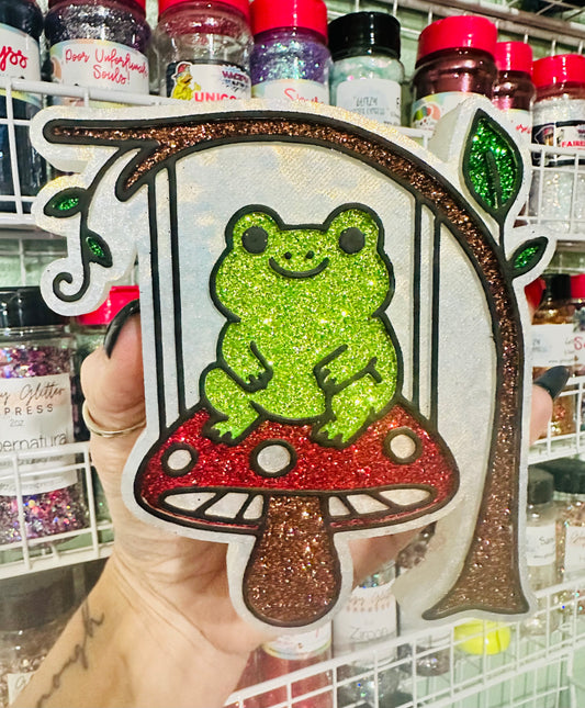 Frog on a Swing Car Freshie
