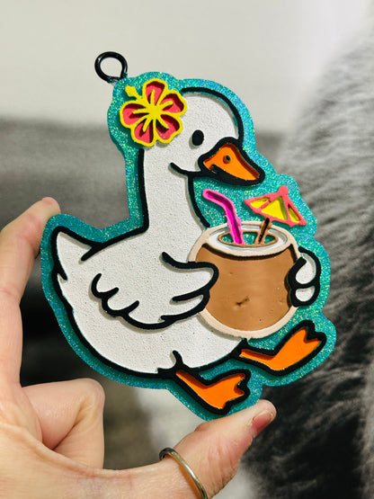 Goose w/ Coconut Car Freshie