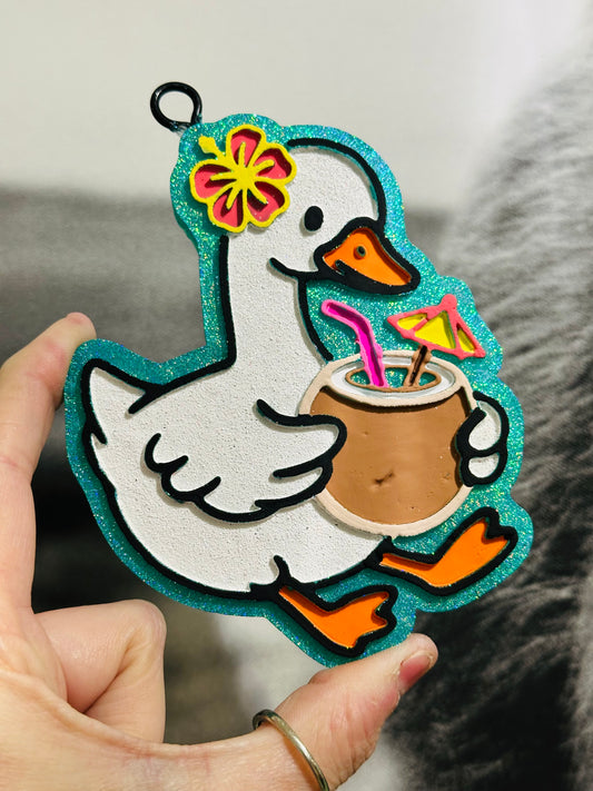 Goose w/ Coconut Car Freshie