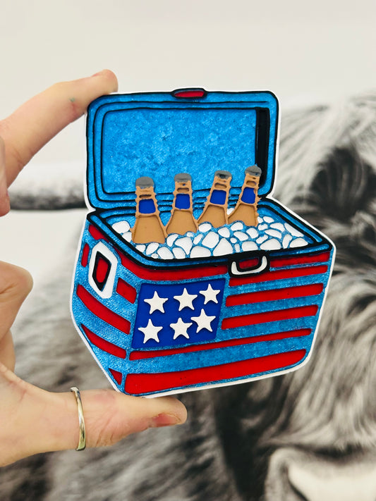 Patriotic Cooler Car Freshie