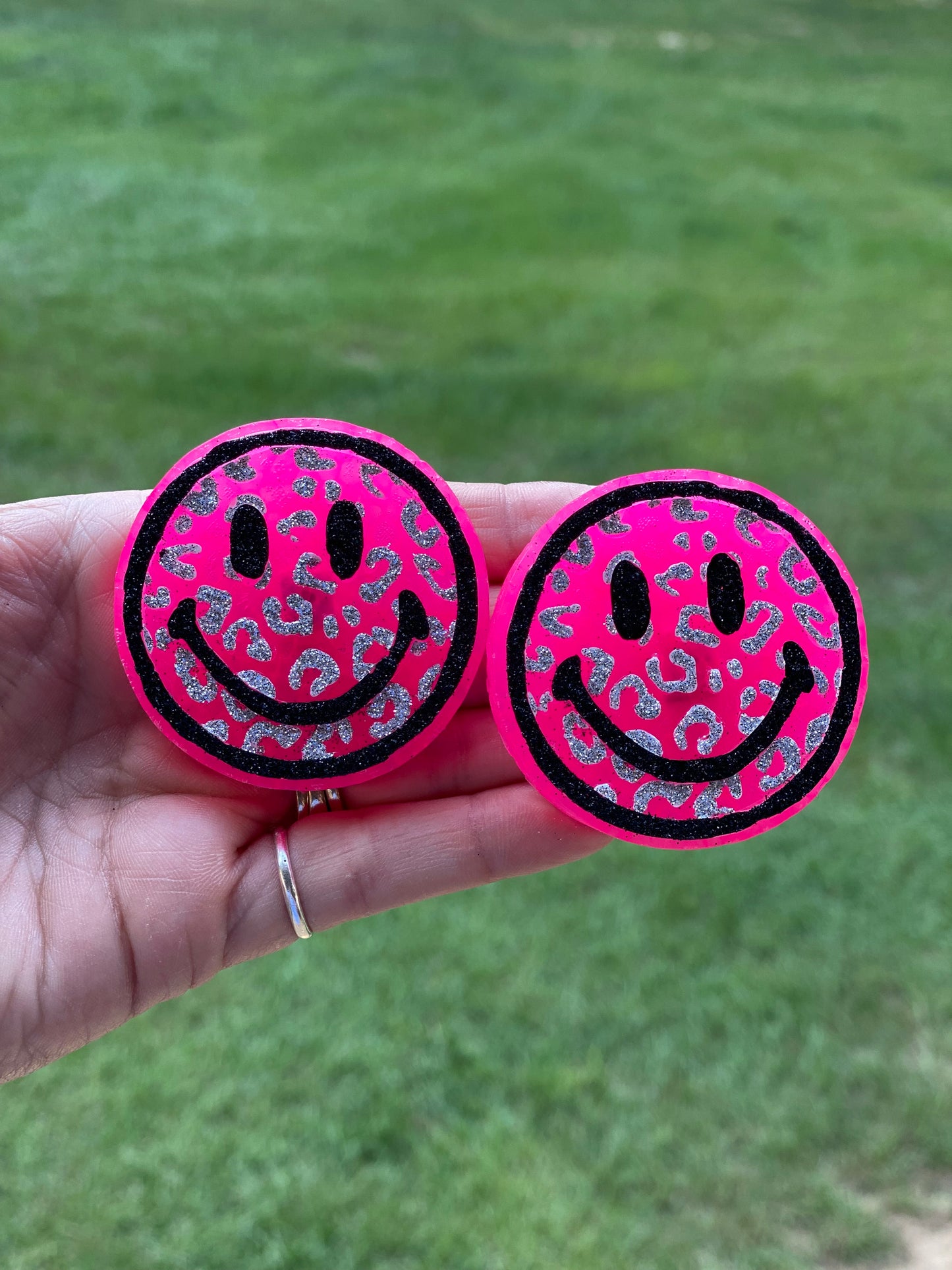 Leopard Smiley Vent Clips