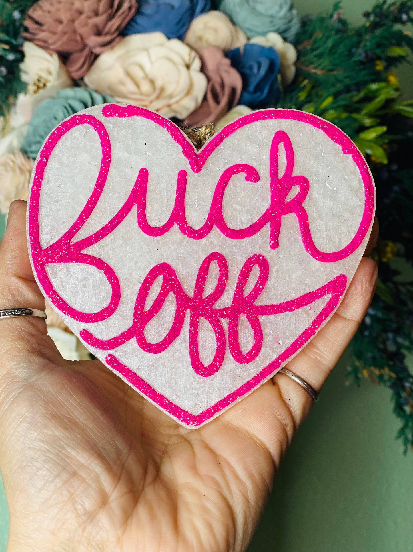 Fuck Off Heart Car Freshie