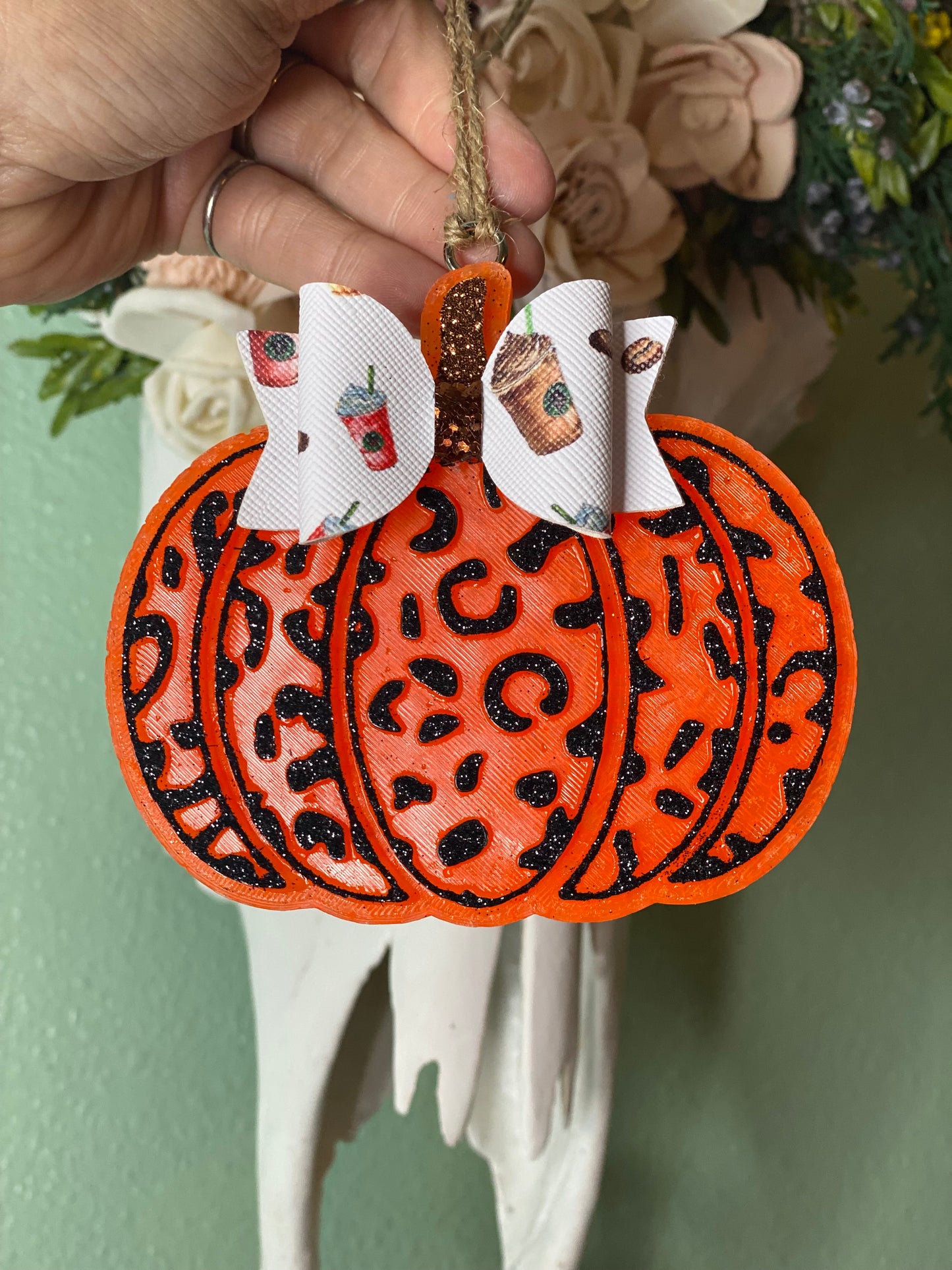 Leopard Pumpkin Car Freshie