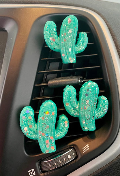 3 Piece Set of Cactus Vent Clips Car Freshies