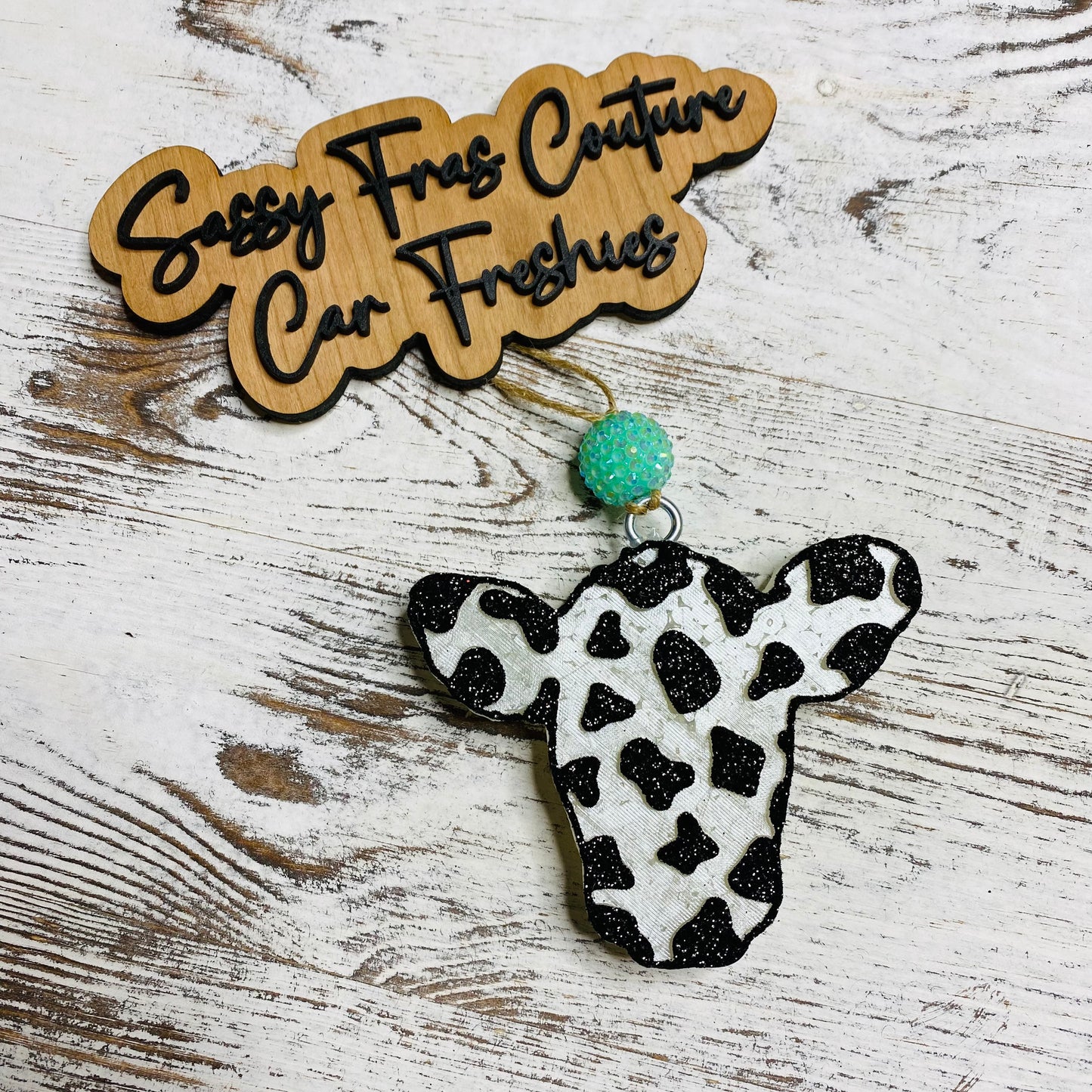Cow Print Calf Car Freshie