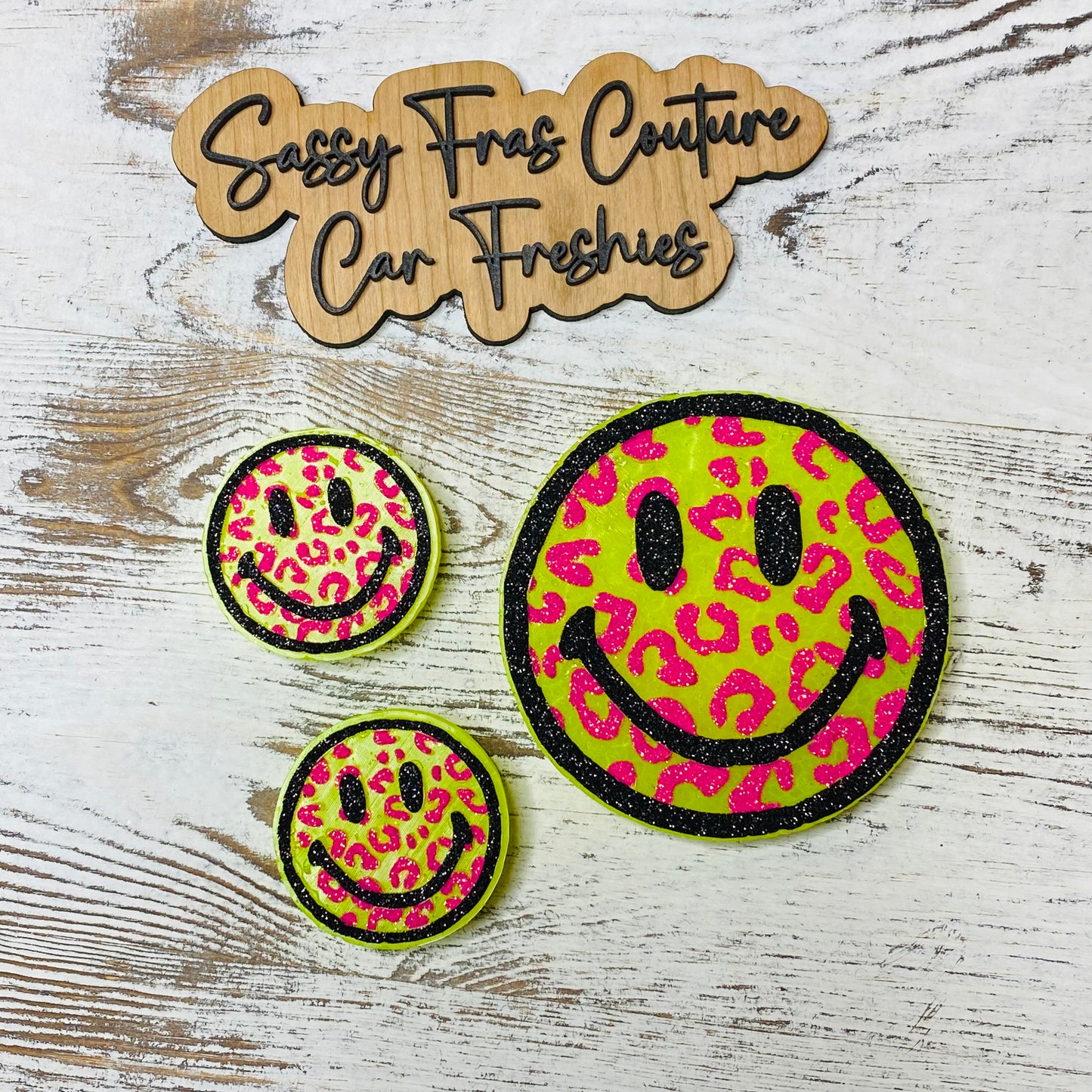 Leopard Smiley Face Car Freshie