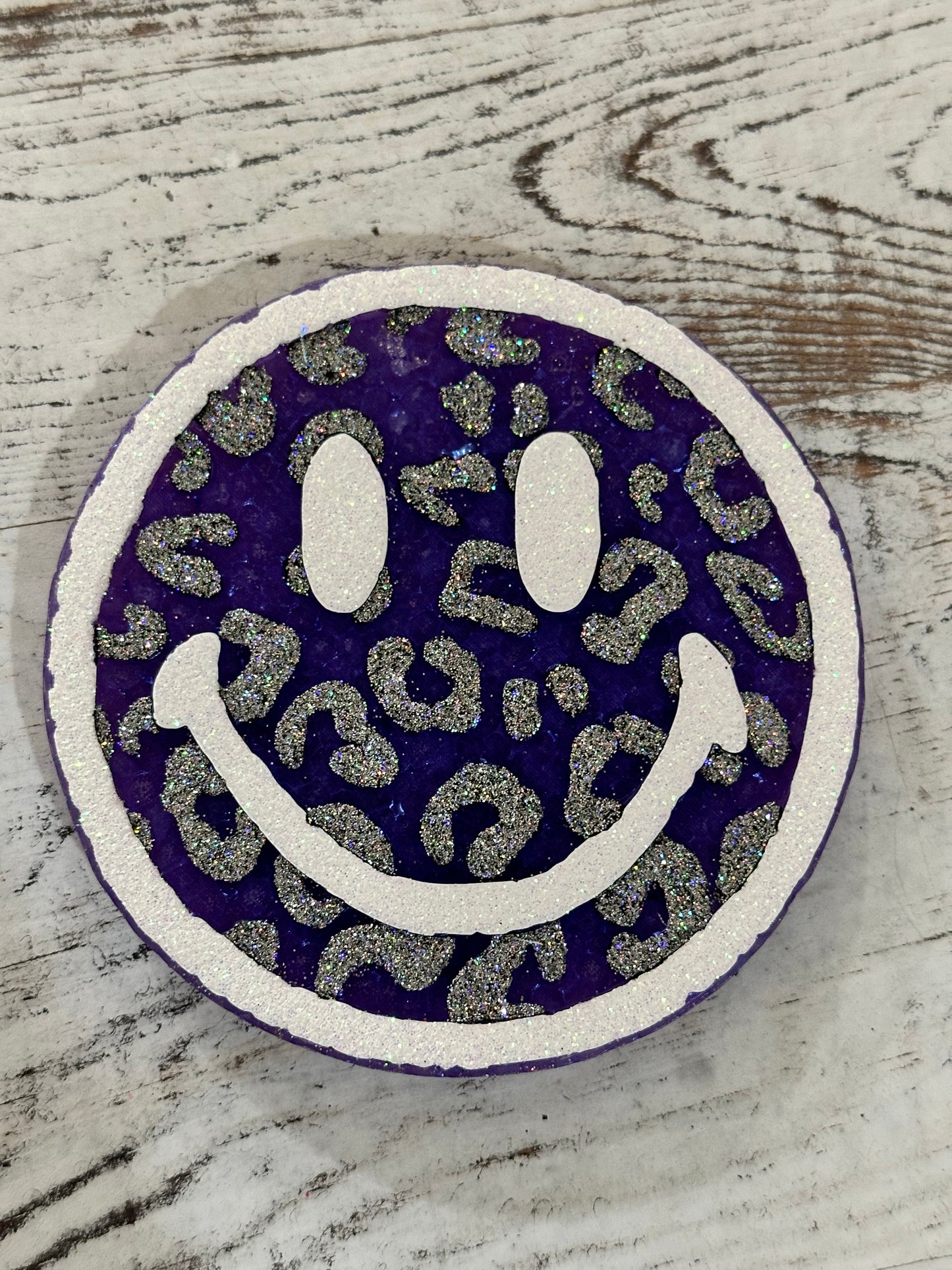 Leopard Smiley Face Car Freshie