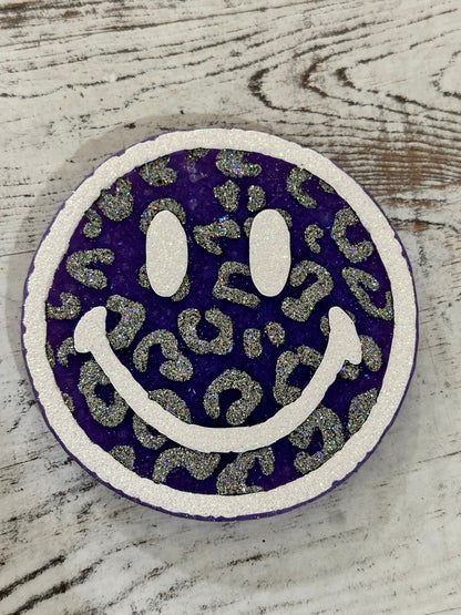 Leopard Smiley Face Car Freshie