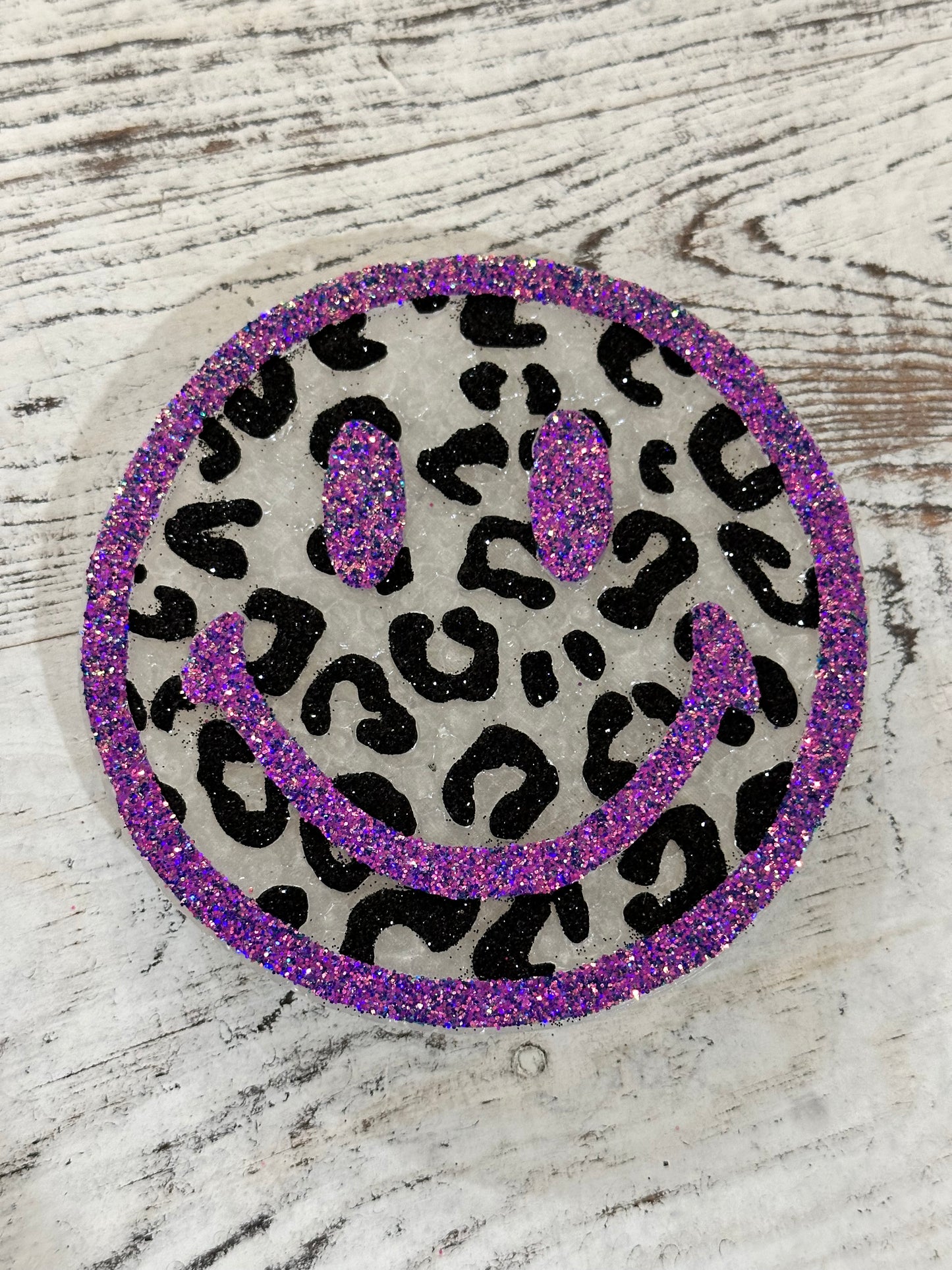 Leopard Smiley Face Car Freshie