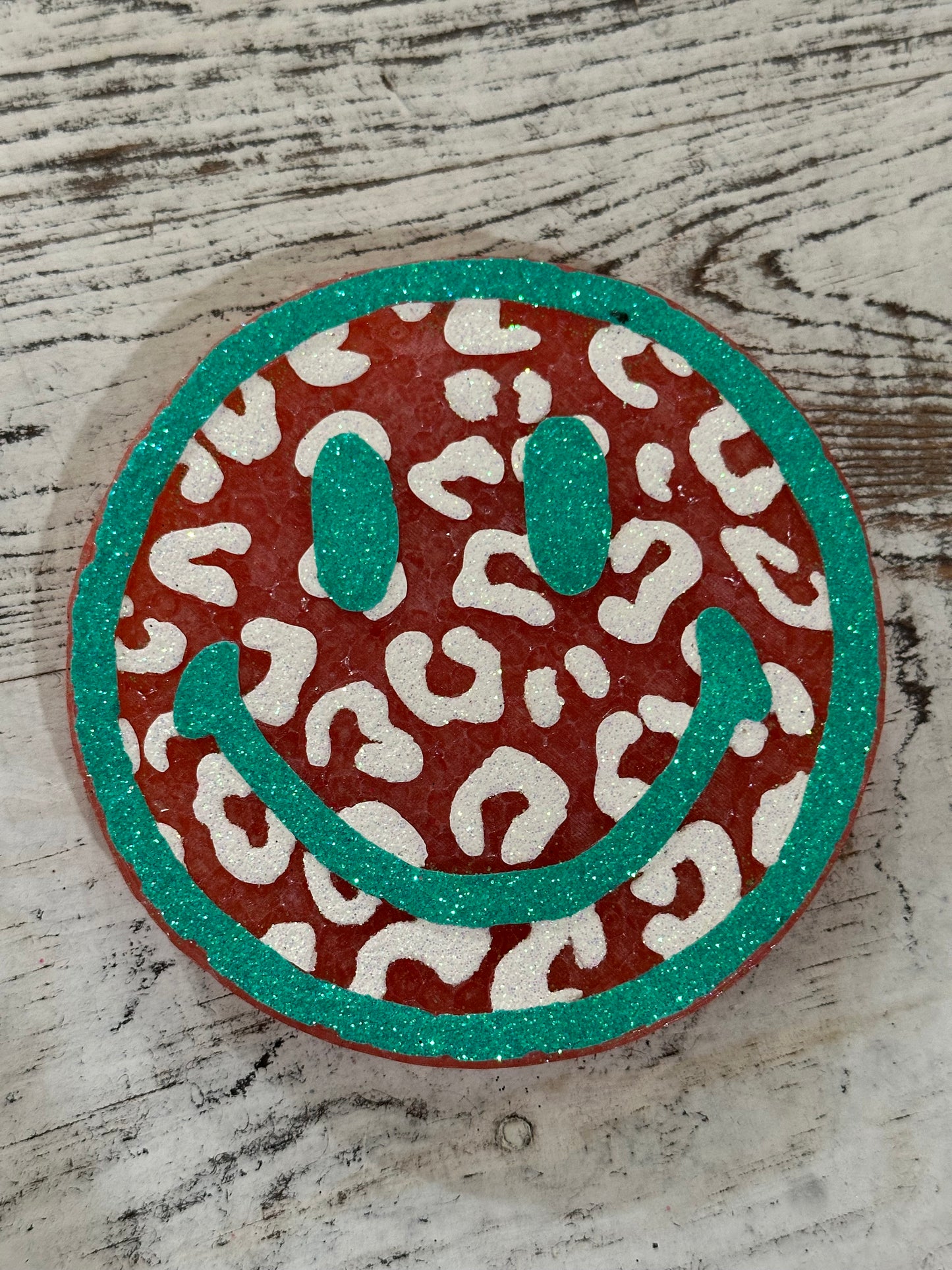 Leopard Smiley Face Car Freshie