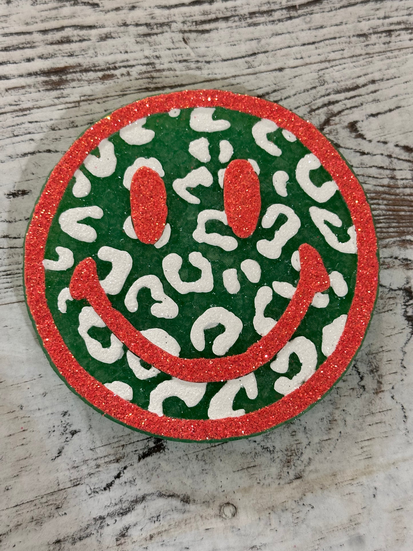 Leopard Smiley Face Car Freshie