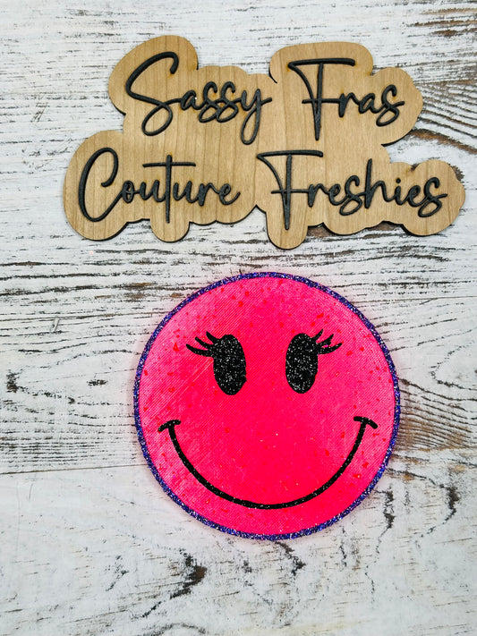 Smiley w/ Lashes Car Freshie