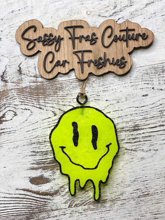 Drippy Smiley Face Car Freshie