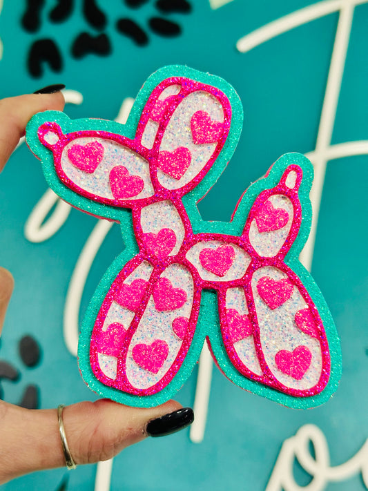 Balloon Dog w/ Hearts Car Freshie