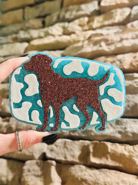 Camo Dog Badge Car Freshie