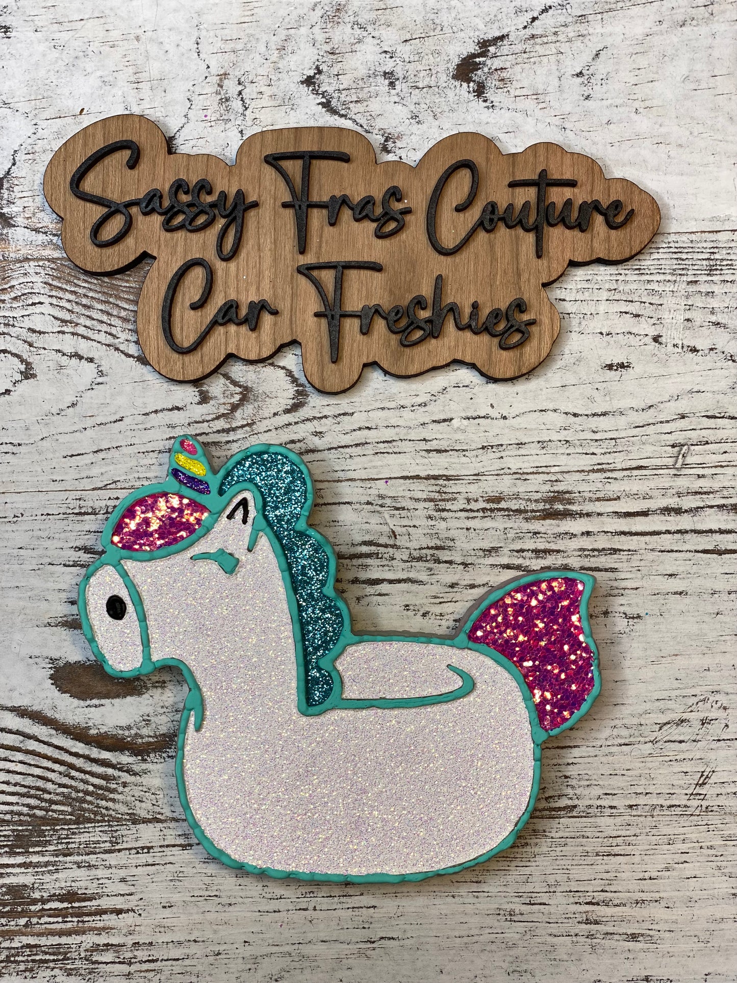 Unicorn Pool Float Car Freshie