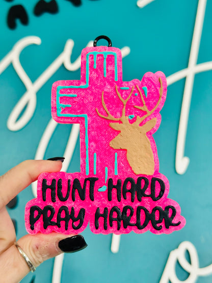 Hunt Hard Pray Harder Car Freshie