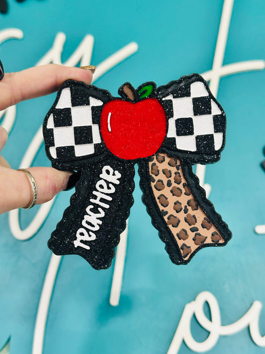 Teacher Bow Car Freshie