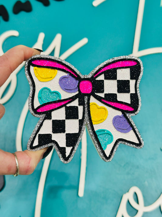 Conversation Heart Bow Car Freshie