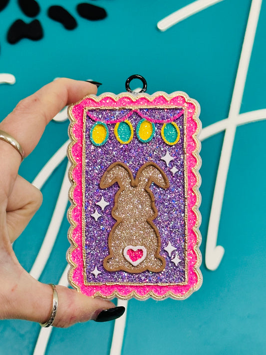 Bunny Stamp Car Freshie