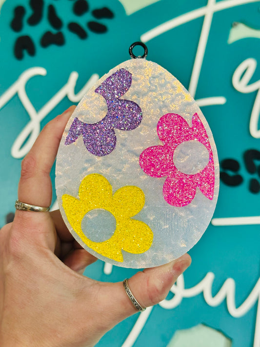 Floral Easter Egg Car Freshie