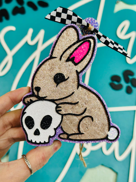 Bunny w/ Skull Car Freshie
