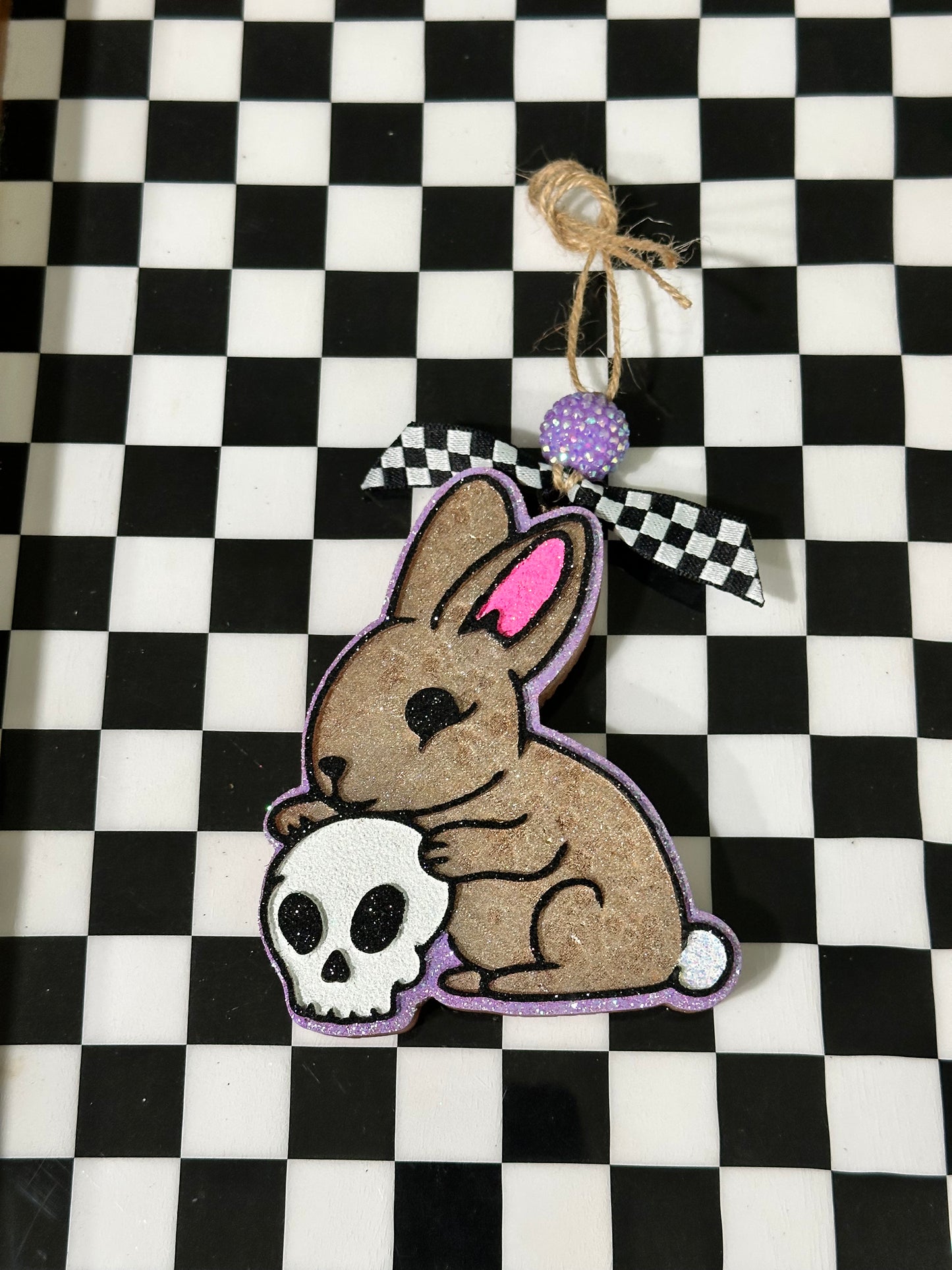 Bunny w/ Skull Car Freshie