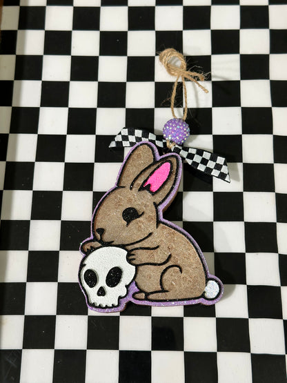Bunny w/ Skull Car Freshie