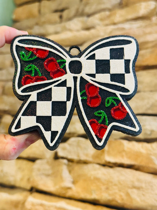 Cherry Bow Car Freshie