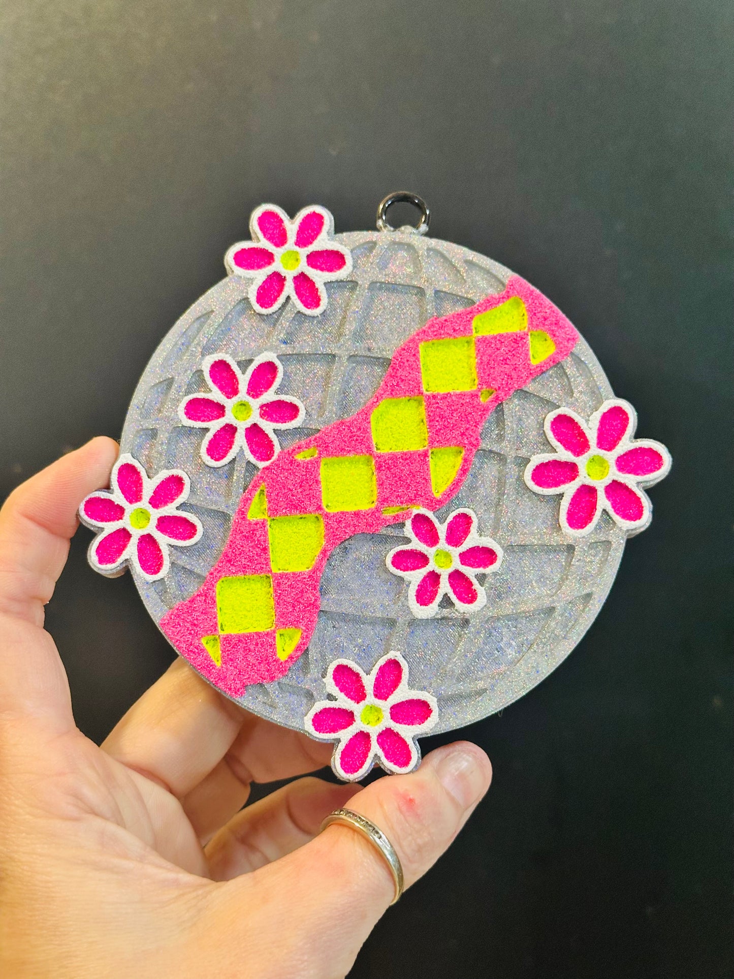 Floral Disco Ball Car Freshie