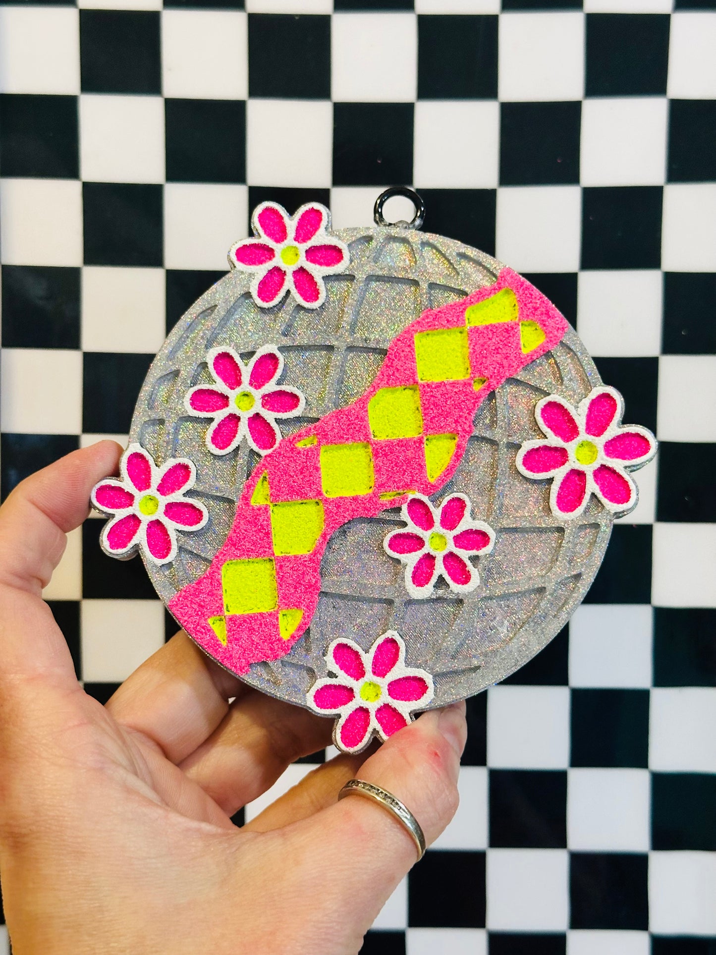 Floral Disco Ball Car Freshie