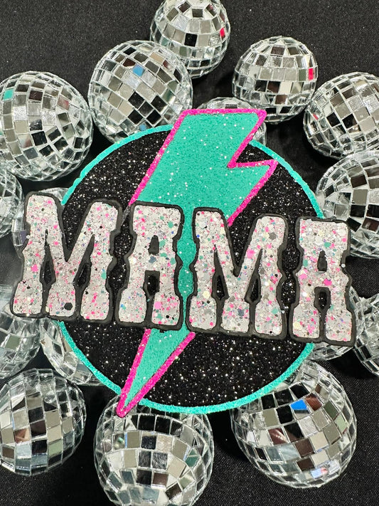 Pink & Teal Round Mama Bolt Car Freshie