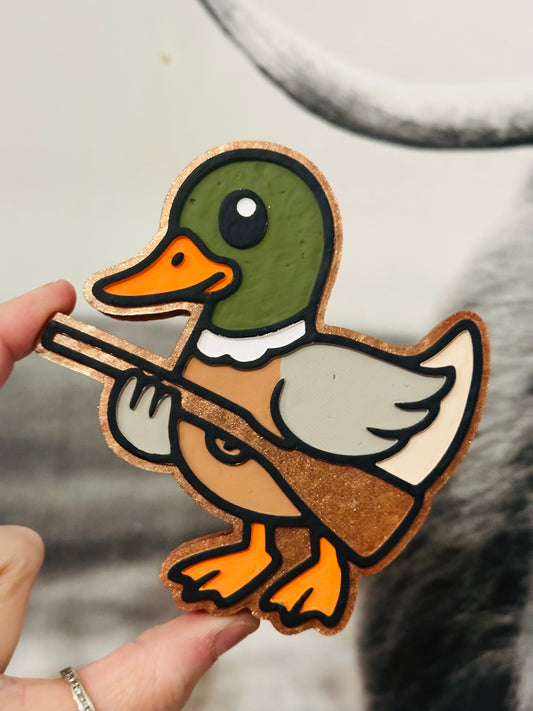 Duck w/ Shot Gun Car Freshie
