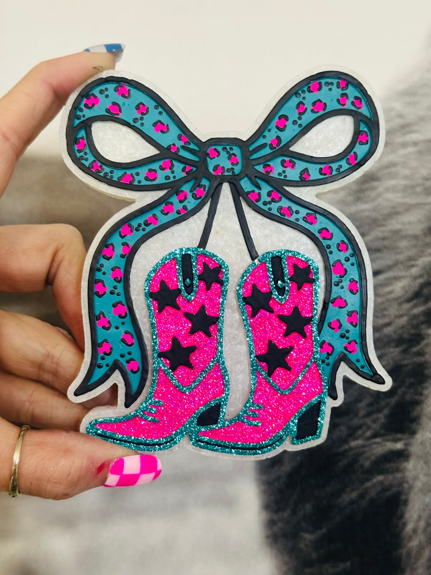 Star Boots w/ Bow Car Freshie