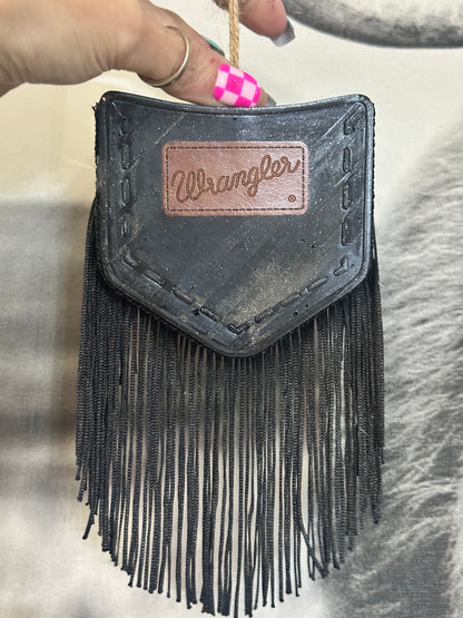 Black Pocket w/ Fringe Car Freshie