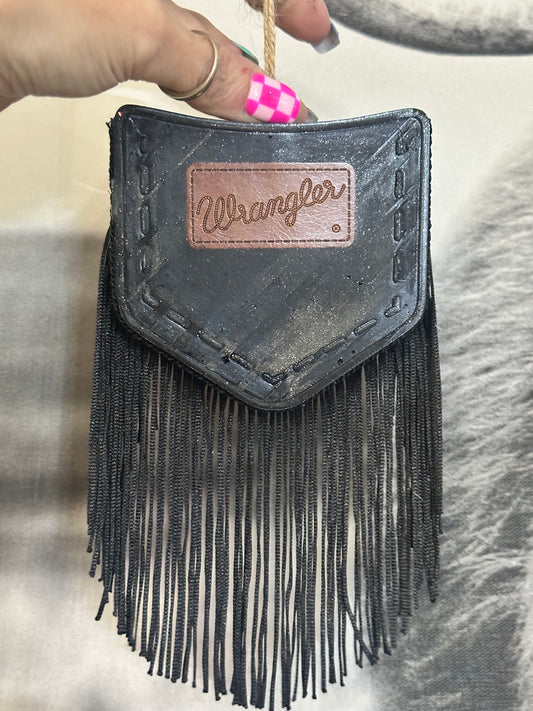 Black Pocket w/ Fringe Car Freshie
