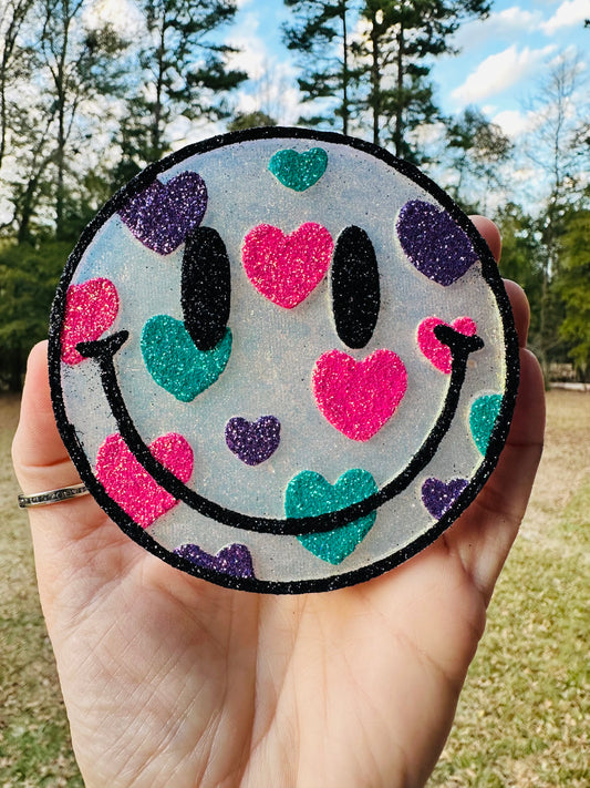 Smiley w/ Hearts Car Freshie