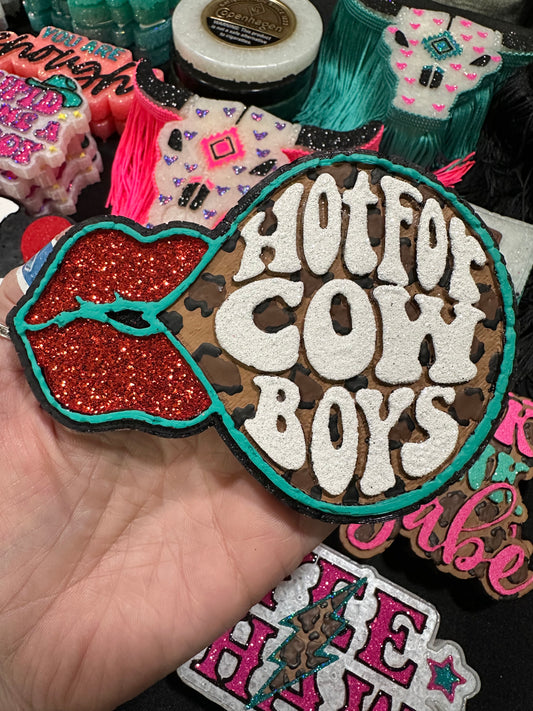 Leopard Hot For Cowboys Car Freshie