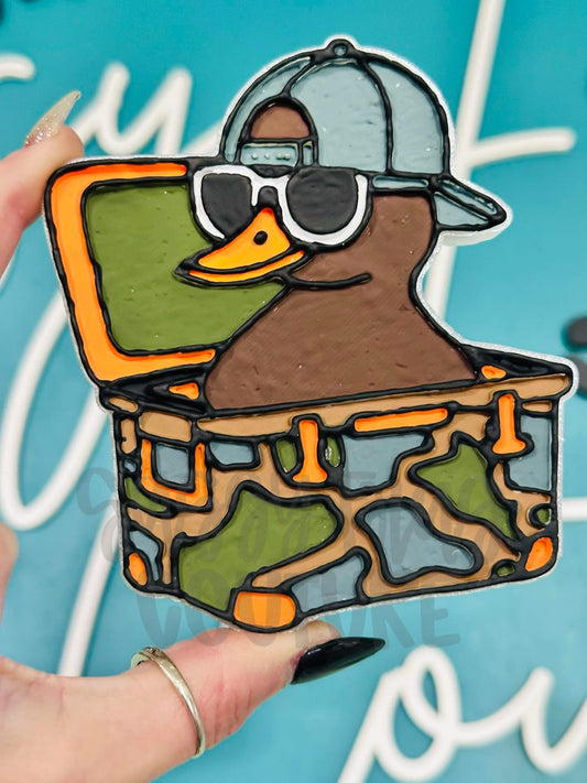 Duck in Camo Cooler Car Freshie