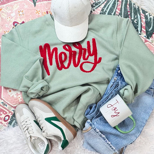 Merry Chenille Patch Sweatshirt