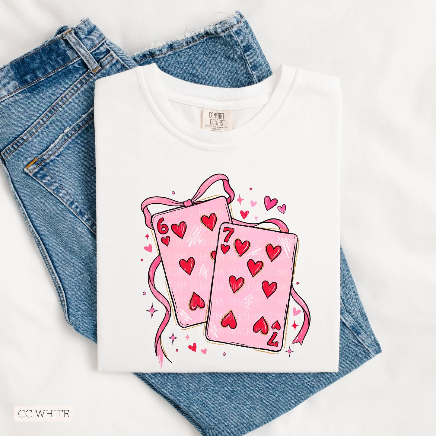 Red Heart Card 6 7 Comfort Color Tee
