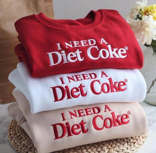I need a Diet C0K3 Embroidered Sweatshirt