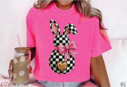 Checkered Bunny Tee