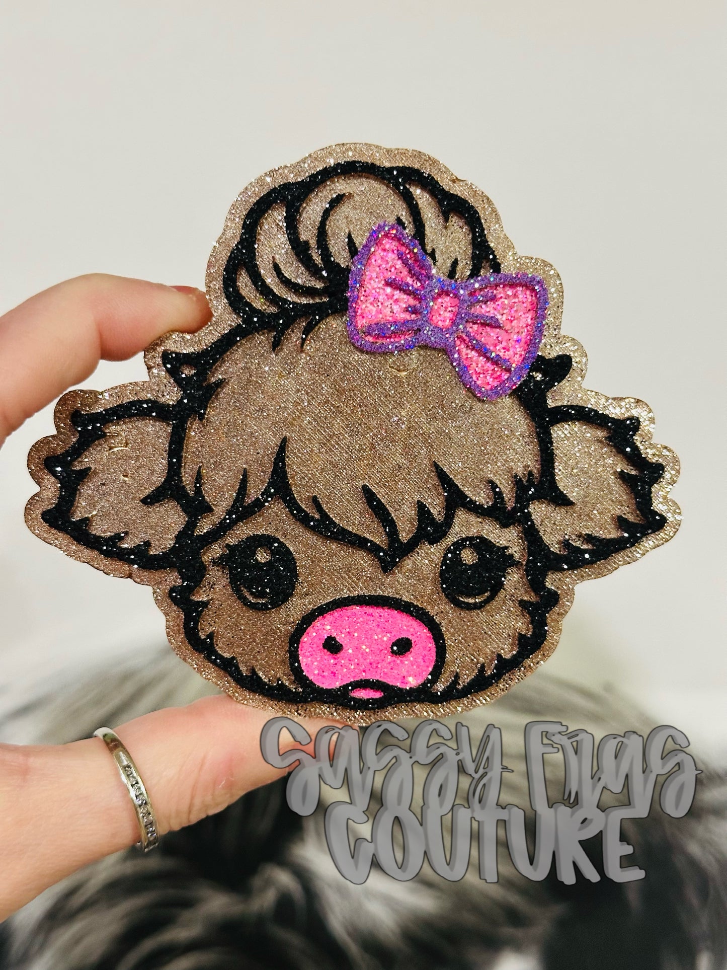 Cutie Highland w/ Bow Car Freshie