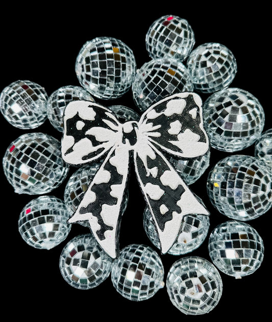 Cow Print Bow Car Freshie