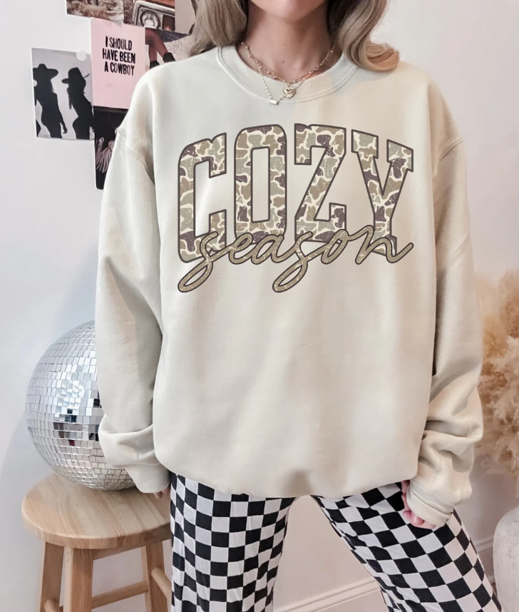 Cozy Season Camo Sweatshirt
